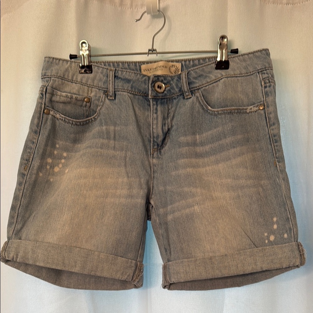 Inked & Faded Denim Blue Women's Shorts